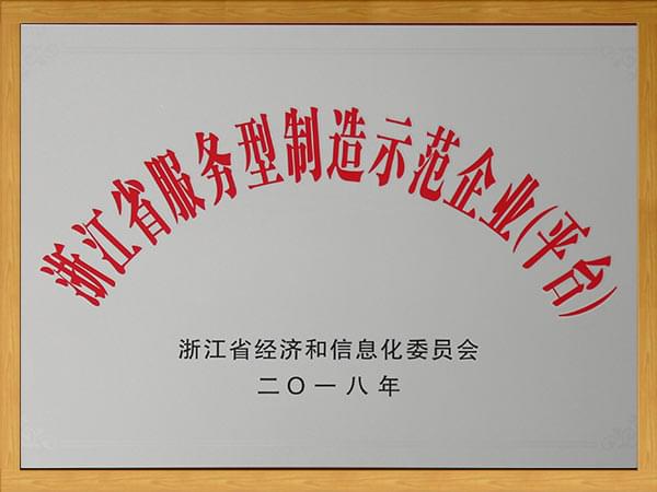 浙江省服務(wù)型制造示范企業(yè)